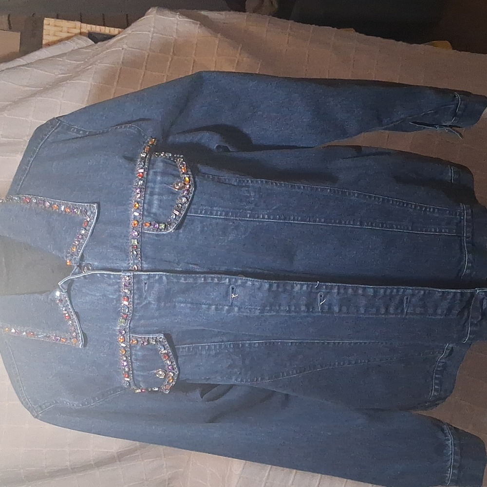 Vintage Quacker Factory Y2K Denim Jacket W XXL